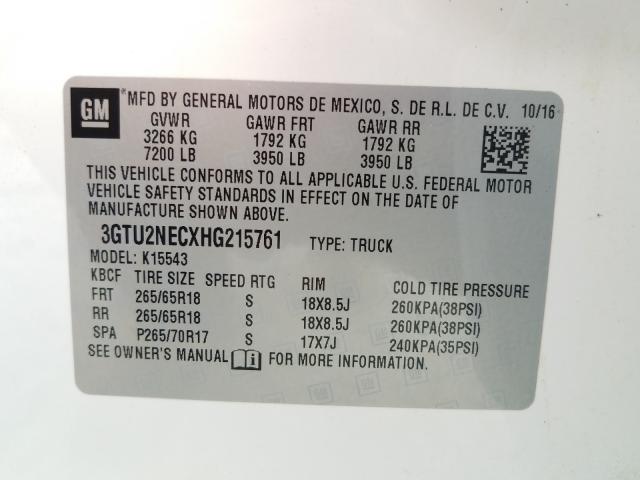 Photo 9 VIN: 3GTU2NECXHG215761 - GMC SIERRA K15 