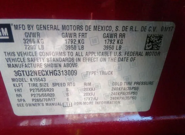 Photo 8 VIN: 3GTU2NECXHG313009 - GMC SIERRA 1500 