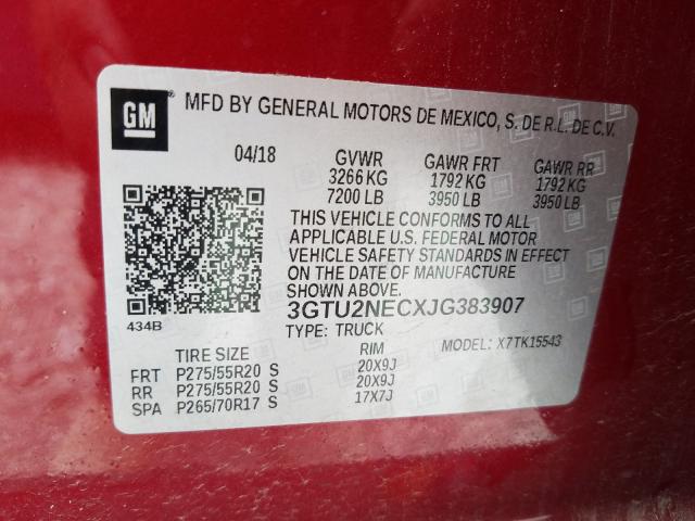 Photo 9 VIN: 3GTU2NECXJG383907 - GMC SIERRA K15 