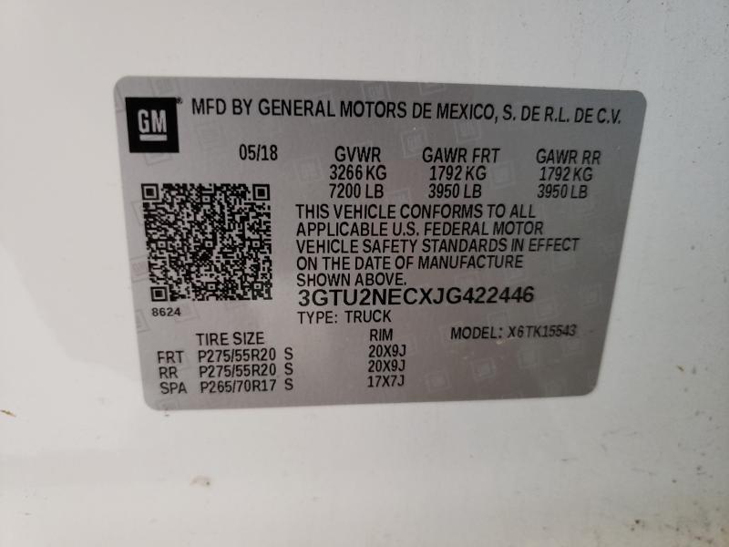 Photo 9 VIN: 3GTU2NECXJG422446 - GMC SIERRA K15 