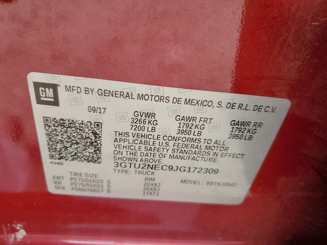 Photo 11 VIN: 3GTU2NEG9JG172309 - GMC SIERRA 