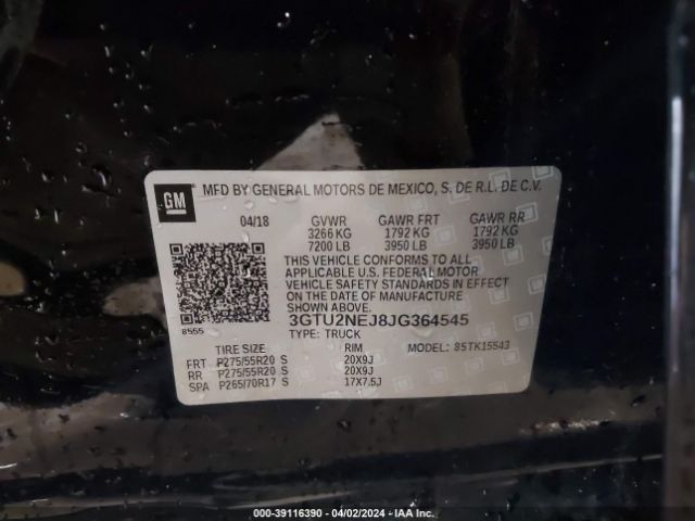 Photo 8 VIN: 3GTU2NEJ8JG364545 - GMC SIERRA 1500 