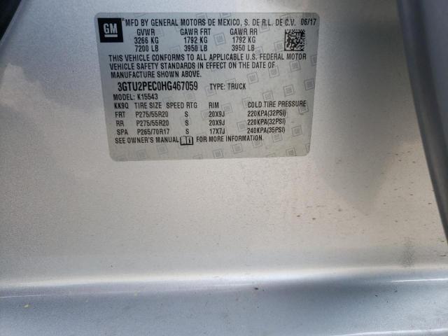 Photo 11 VIN: 3GTU2PEC0HG467059 - GMC SIERRA 