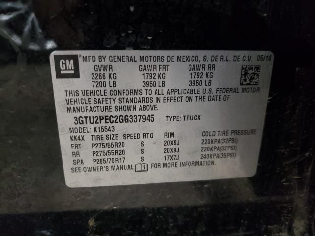 Photo 9 VIN: 3GTU2PEC2GG337945 - GMC SIERRA K15 