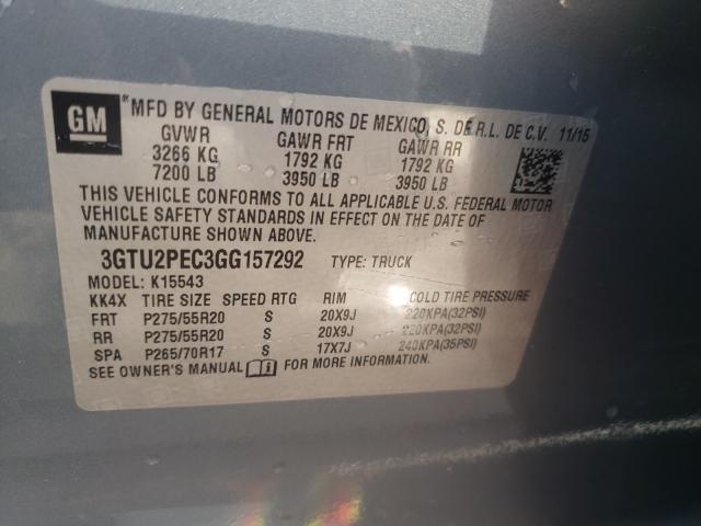 Photo 9 VIN: 3GTU2PEC3GG157292 - GMC SIERRA K15 