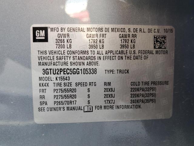 Photo 9 VIN: 3GTU2PEC5GG105338 - GMC SIERRA K15 