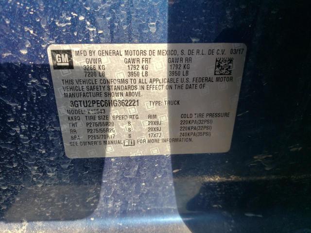 Photo 11 VIN: 3GTU2PEC6HG362221 - GMC SIERRA 