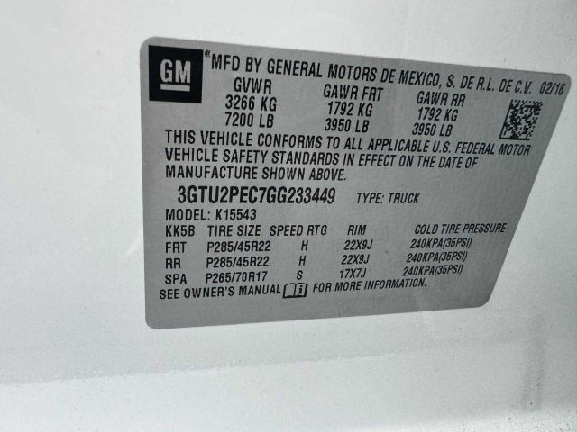 Photo 9 VIN: 3GTU2PEC7GG233449 - GMC SIERRA K15 