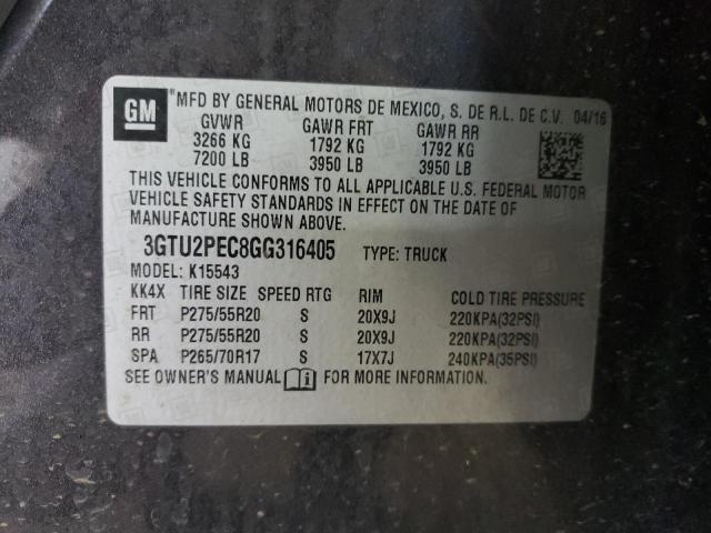 Photo 9 VIN: 3GTU2PEC8GG316405 - GMC SIERRA K15 