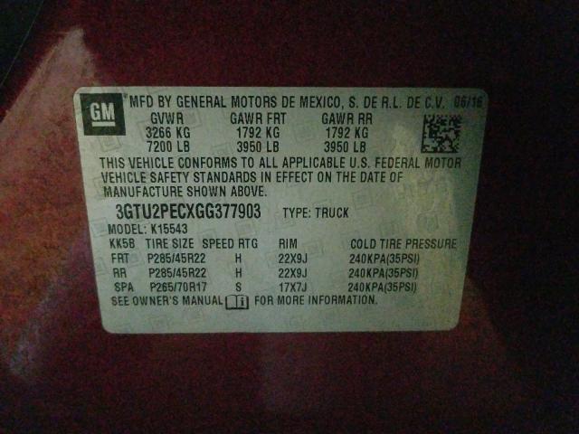 Photo 9 VIN: 3GTU2PECXGG377903 - GMC SIERRA K15 