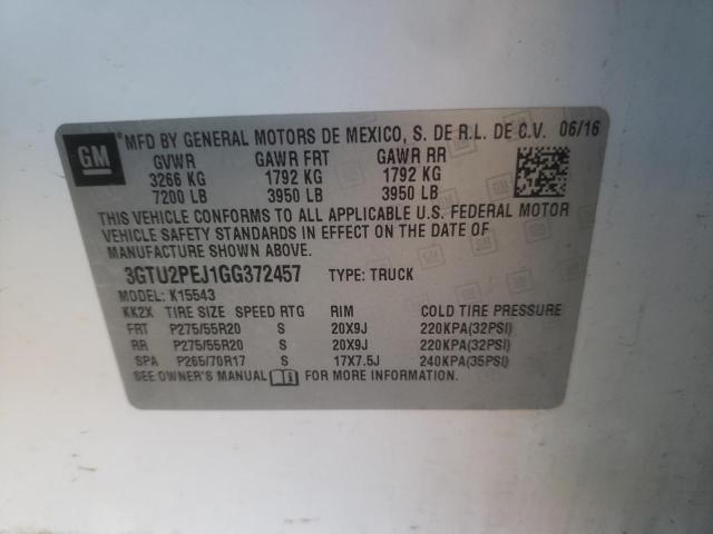 Photo 9 VIN: 3GTU2PEJ1GG372457 - GMC SIERRA K15 