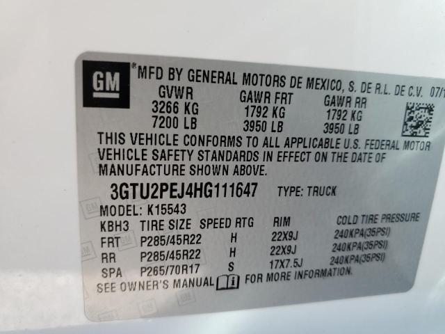 Photo 9 VIN: 3GTU2PEJ4HG111647 - GMC SIERRA1500 