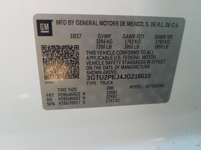 Photo 9 VIN: 3GTU2PEJ4JG218610 - GMC SIERRA K15 