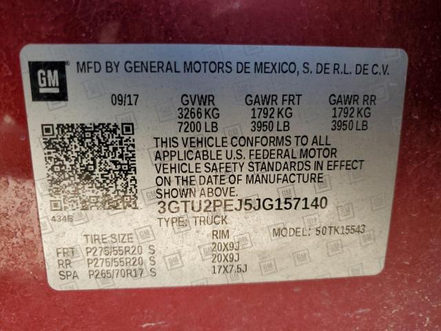 Photo 11 VIN: 3GTU2PEJ5JG157140 - GMC SIERRA K15 