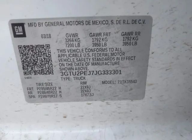 Photo 8 VIN: 3GTU2PEJ7JG333301 - GMC SIERRA K15 