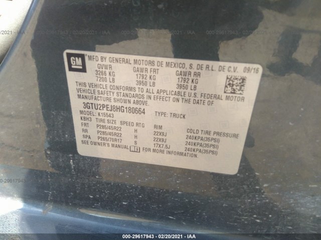 Photo 8 VIN: 3GTU2PEJ8HG180664 - GMC SIERRA 1500 