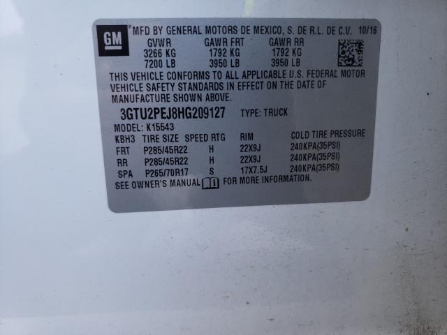 Photo 9 VIN: 3GTU2PEJ8HG209127 - GMC SIERRA K15 