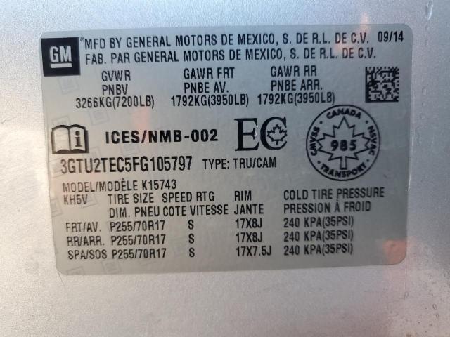 Photo 11 VIN: 3GTU2TEC5FG105797 - GMC SIERRA 