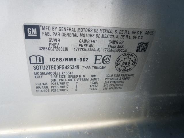 Photo 9 VIN: 3GTU2TEC9FG425348 - GMC SIERRA K15 