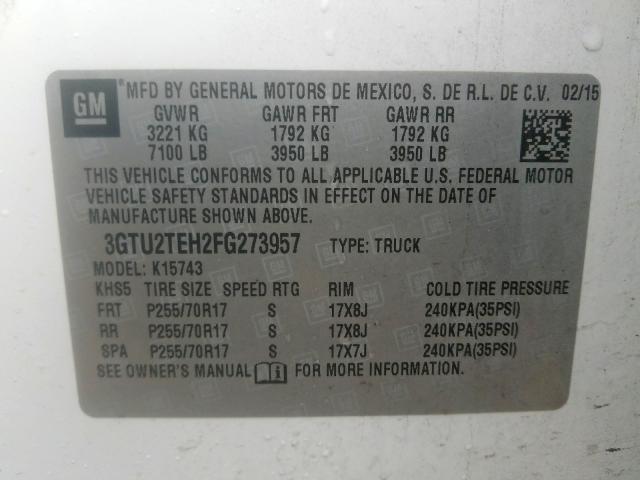 Photo 9 VIN: 3GTU2TEH2FG273957 - GMC SIERRA K15 