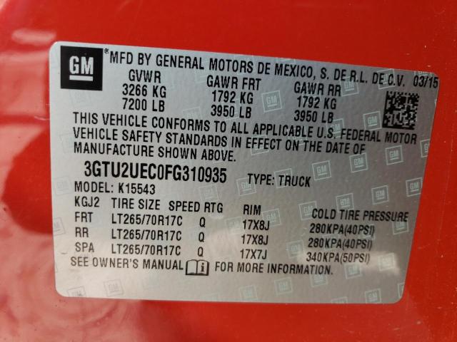 Photo 12 VIN: 3GTU2UEC0FG310935 - GMC SIERRA K15 