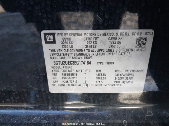 Photo 8 VIN: 3GTU2UEC3EG174184 - GMC SIERRA 1500 