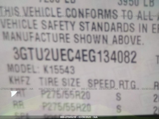 Photo 8 VIN: 3GTU2UEC4EG134082 - GMC SIERRA 1500 