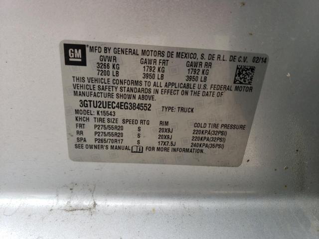 Photo 12 VIN: 3GTU2UEC4EG384552 - GMC SIERRA 