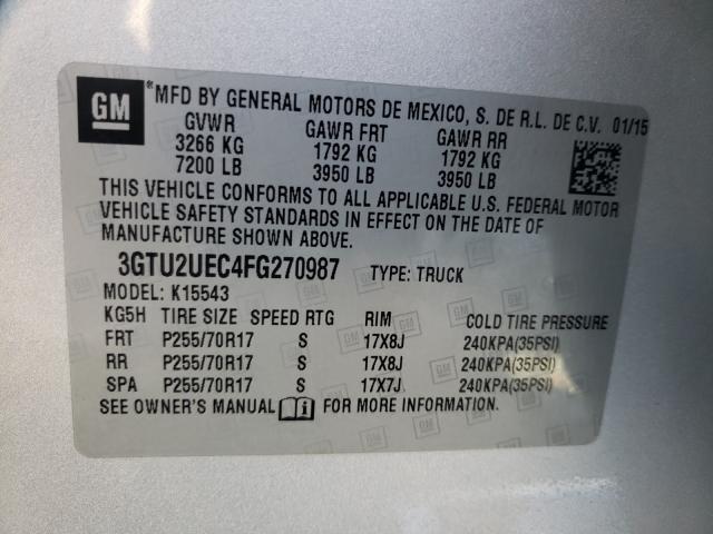 Photo 9 VIN: 3GTU2UEC4FG270987 - GMC SIERRA K15 