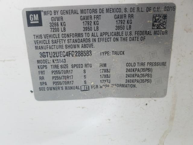 Photo 9 VIN: 3GTU2UEC4FG288583 - GMC SIERRA K15 