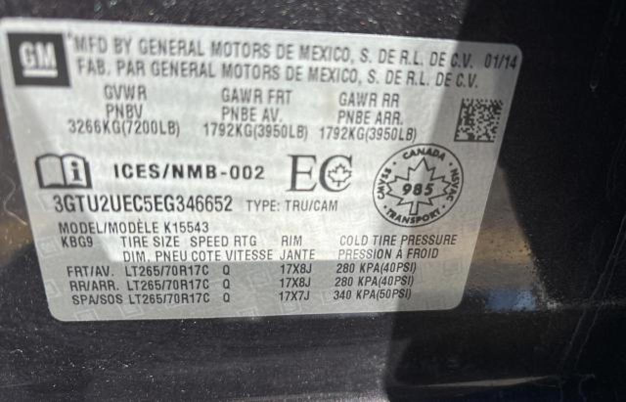 Photo 9 VIN: 3GTU2UEC5EG346652 - GMC SIERRA 