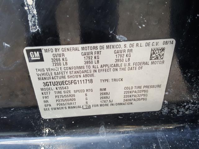 Photo 9 VIN: 3GTU2UEC5FG111718 - GMC SIERRA K15 