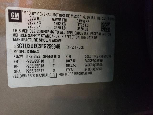 Photo 12 VIN: 3GTU2UEC5FG259948 - GMC SIERRA K15 