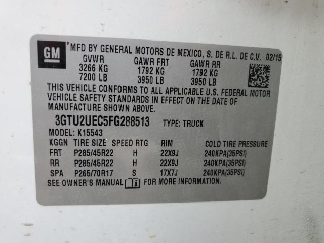 Photo 12 VIN: 3GTU2UEC5FG288513 - GMC SIERRA 