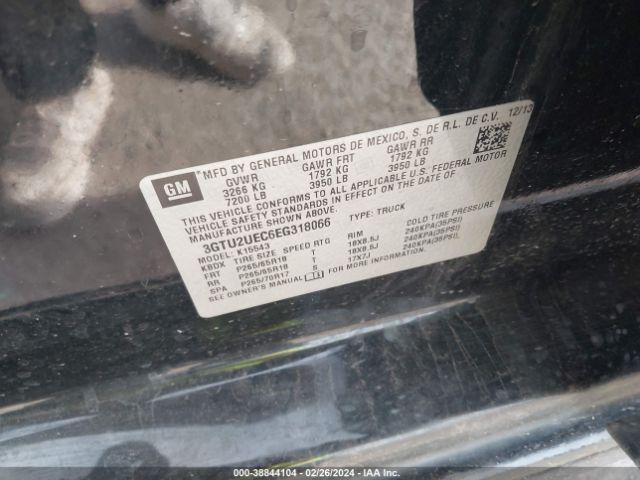 Photo 8 VIN: 3GTU2UEC6EG318066 - GMC SIERRA 