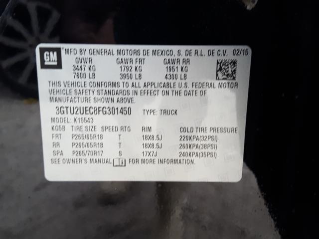 Photo 9 VIN: 3GTU2UEC8FG301450 - GMC SIERRA K15 