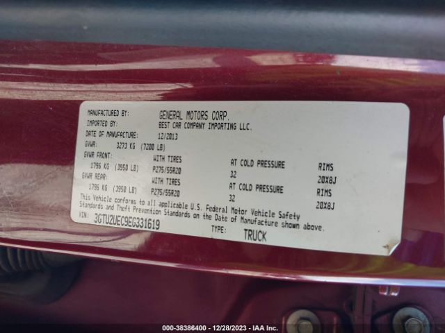 Photo 8 VIN: 3GTU2UEC9EG331619 - GMC SIERRA 1500 