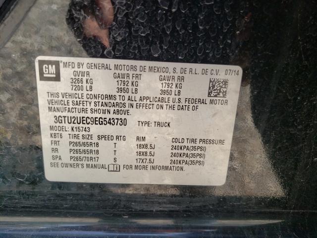 Photo 9 VIN: 3GTU2UEC9EG543730 - GMC SIERRA K15 