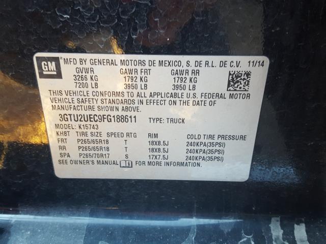 Photo 9 VIN: 3GTU2UEC9FG188611 - GMC SIERRA K15 