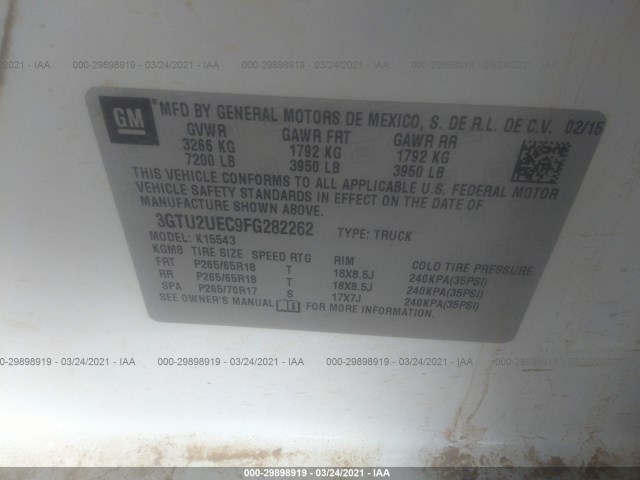 Photo 8 VIN: 3GTU2UEC9FG282262 - GMC SIERRA 1500 