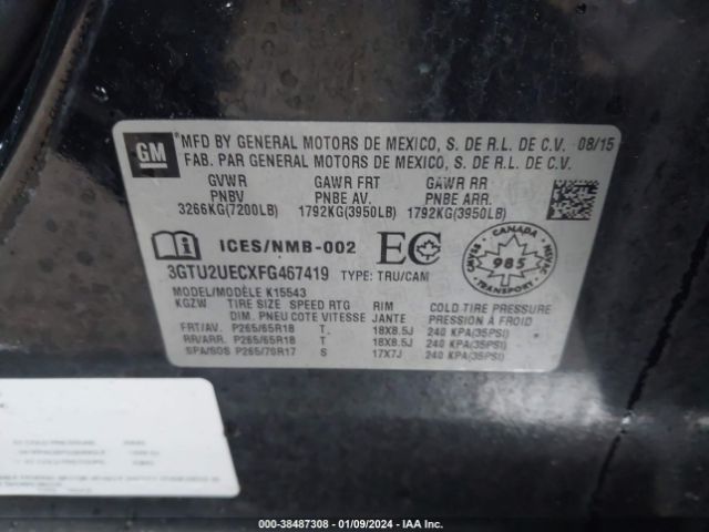 Photo 8 VIN: 3GTU2UECXFG467419 - GMC SIERRA 1500 