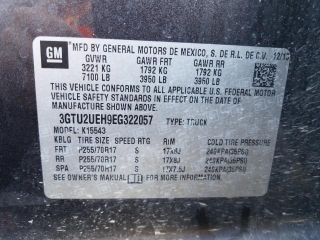 Photo 9 VIN: 3GTU2UEH9EG322057 - GMC SIERRA K15 