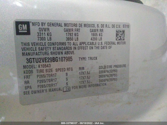 Photo 8 VIN: 3GTU2VE29BG107985 - GMC SIERRA 1500 