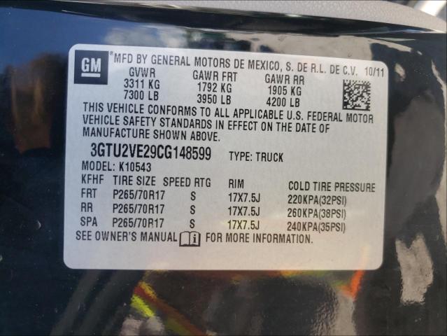 Photo 9 VIN: 3GTU2VE29CG148599 - GMC SIERRA K15 