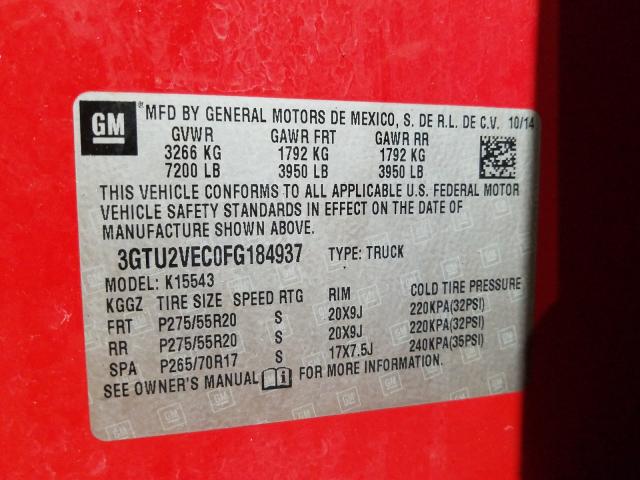 Photo 9 VIN: 3GTU2VEC0FG184937 - GMC SIERRA K15 