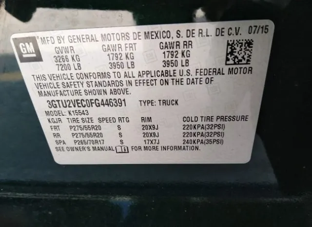 Photo 8 VIN: 3GTU2VEC0FG446391 - GMC SIERRA K15 