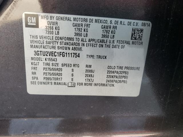 Photo 9 VIN: 3GTU2VEC1FG111754 - GMC SIERRA K15 