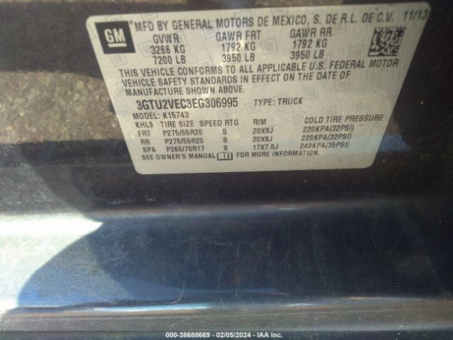 Photo 8 VIN: 3GTU2VEC3EG306995 - GMC SIERRA 1500 