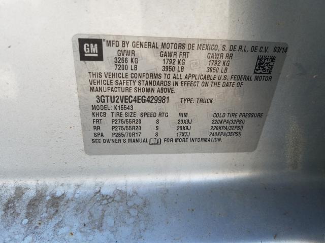 Photo 9 VIN: 3GTU2VEC4EG429981 - GMC SIERRA K15 