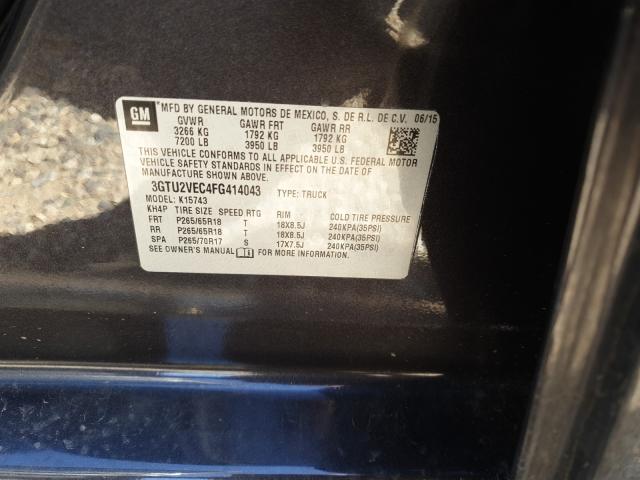 Photo 9 VIN: 3GTU2VEC4FG414043 - GMC SIERRA 1500 